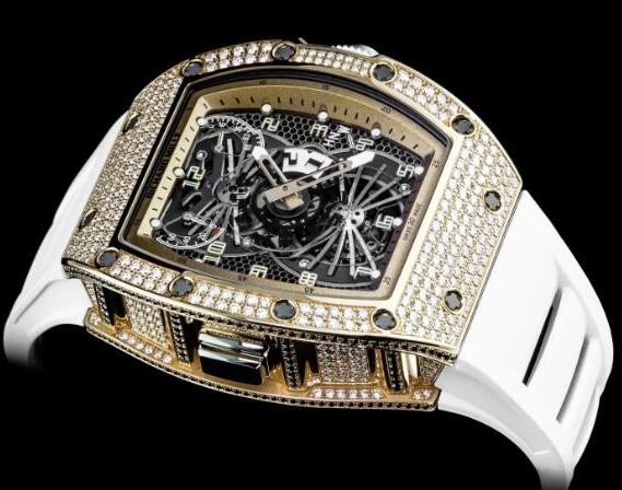 Review Richard Mille RM 022 Aerodyne Dual Time Zone red gold diamond mens watch replica
